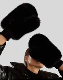 Cynthia Rowley - FAUX FUR OVERSIZED MITTENS