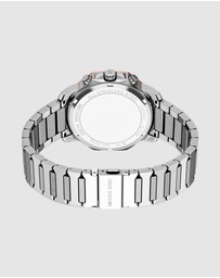 Michael Kors - Prescott Silver Tone Chronograph Watch