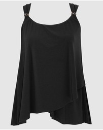 Miraclesuit Swimwear  - Dazzle Underwired Draped Tankini Top