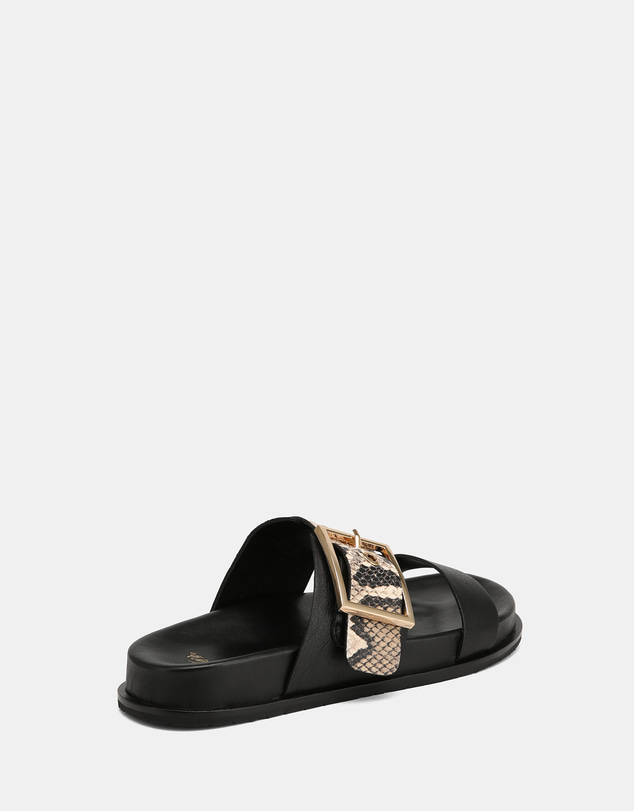 Wittner - Elsa Snake Print Leather Sandals
