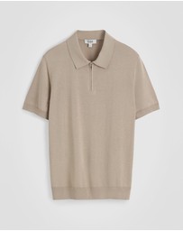 COS - Slim Knitted Silk Zip-Up Polo Shirt