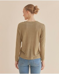 Amelius - Priya Long Sleeve Linen Jersey Top