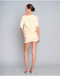 Love and Nostalgia - Gabby Ballet Tee Dress - Lemon Yellow