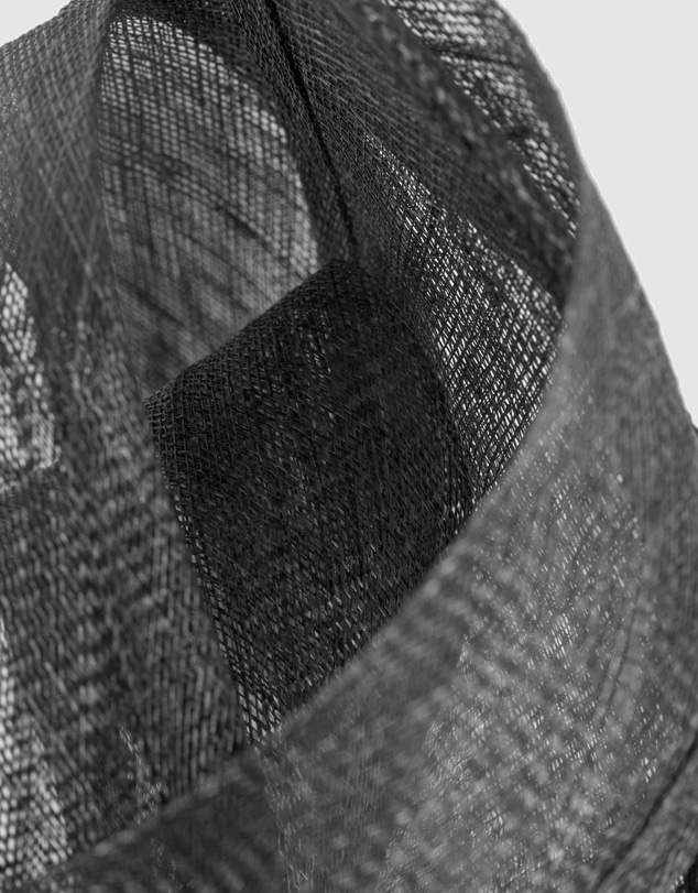 Max Alexander - Tall Black Sinamay Fascinator Headband