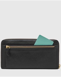 Fossil - Logan Black Zip Clutch