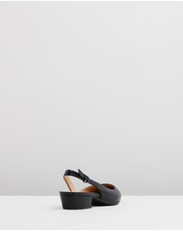 Naturalizer - Banks Slingback Heeled Sandal - Black Leather