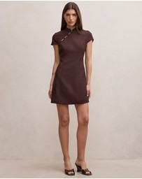 Forever New - Jessie Asymmetric Button Collar Mini Dress