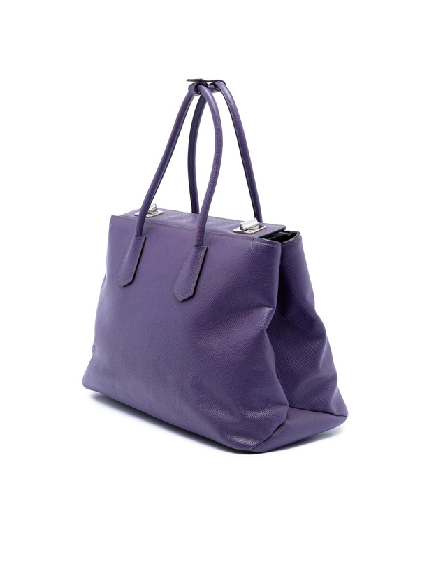 Pre-Loved by Azura Reborn - Pre-Loved Saffiano Cuir Turnlock Twin Satchel