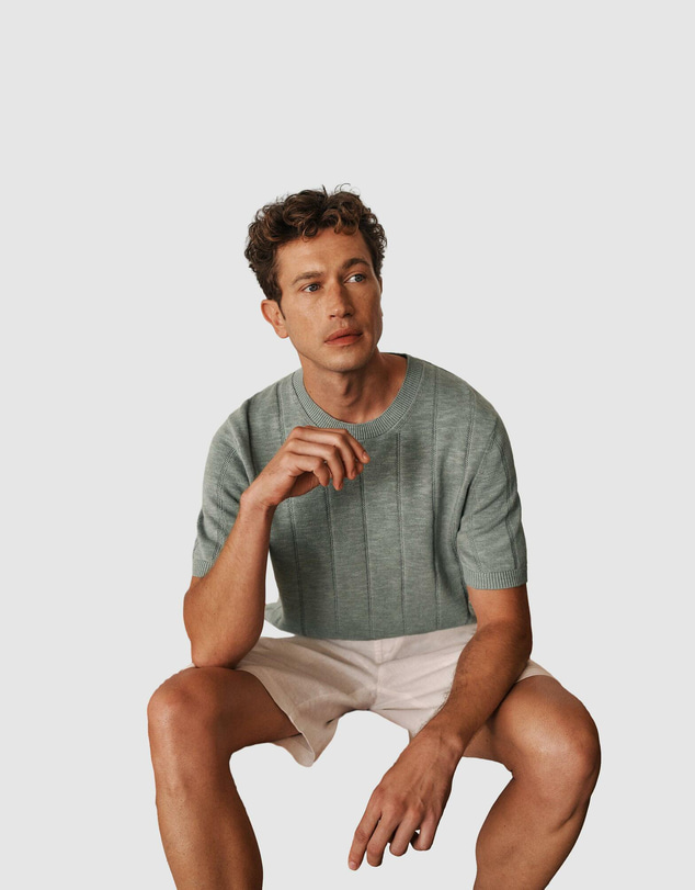 Trenery - Linen Cotton Slub Knit T-shirt