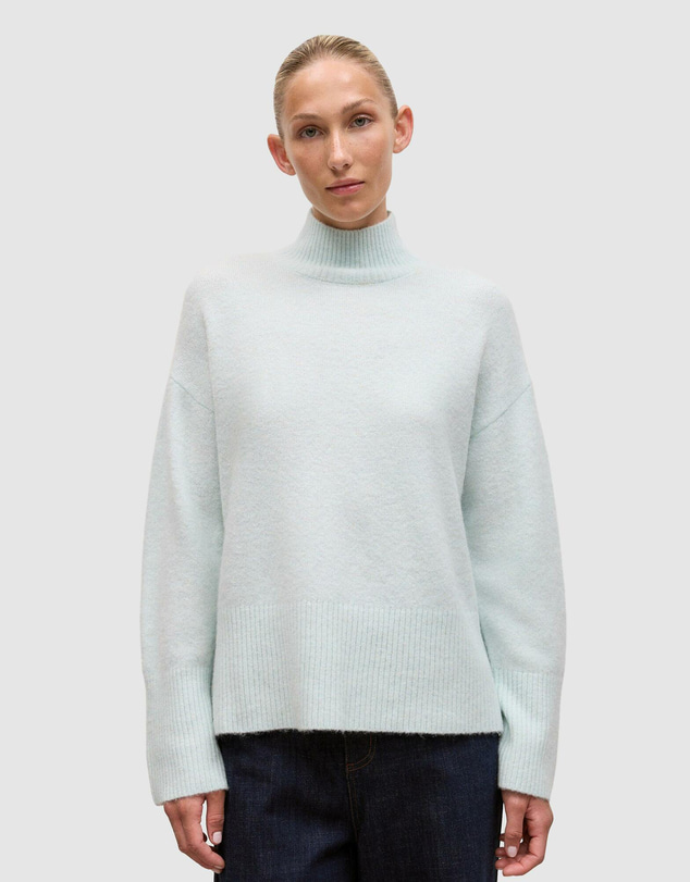 Trenery - Alpaca Merino Blend Relaxed Mock Neck