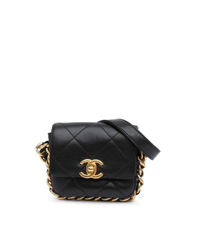 Pre-Loved by Azura Reborn - Pre-Loved Mini Quilted Calfskin Framing Chain Flap