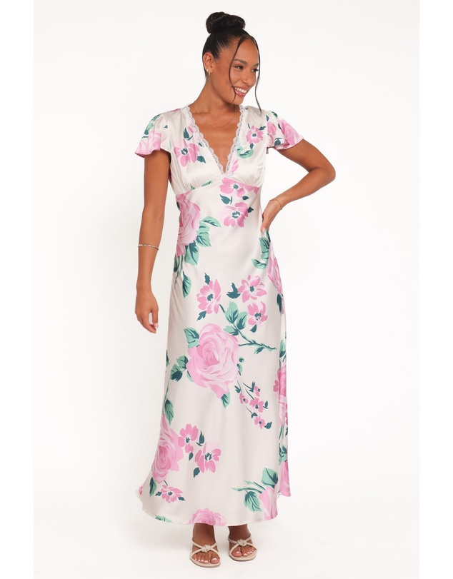 Petal & Pup - Mirelda Midi Dress - Pink Floral