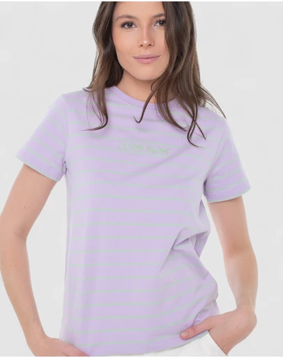 GUESS - GUESS JEANS Short Sleeve Regular Yard Striped T-Shirt