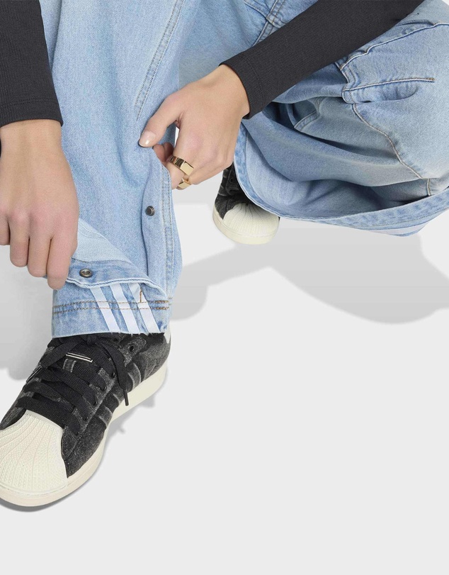 adidas Originals - ADILENIUM 5.0 BANANA OVERLAY DENIM PANTS Womens