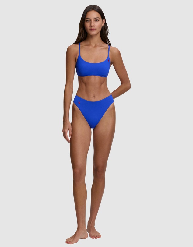 Polo Ralph Lauren - Kennedy High Leg Scoop Waist Bikini Bottom