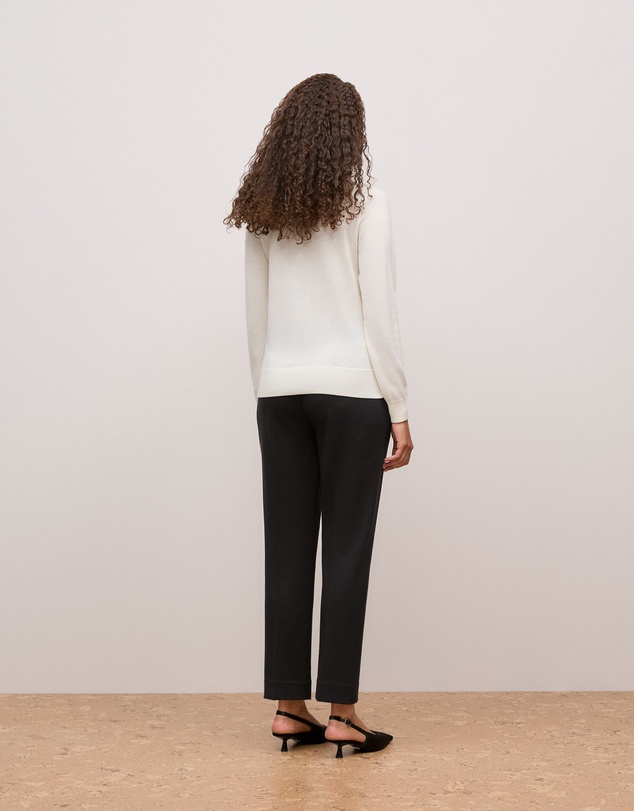 Trenery - Merino Mock Neck in Ivory