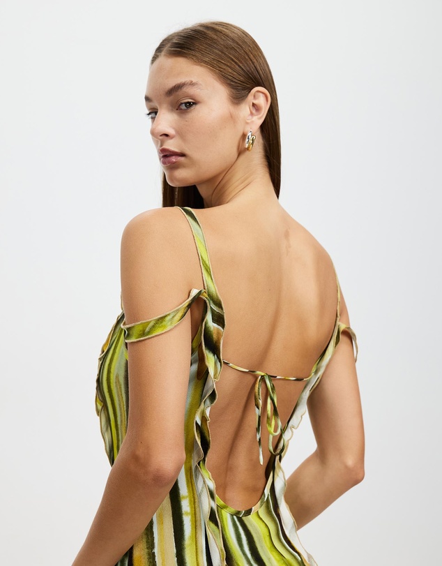 Third Form - Stroke Frill Slip Dress
