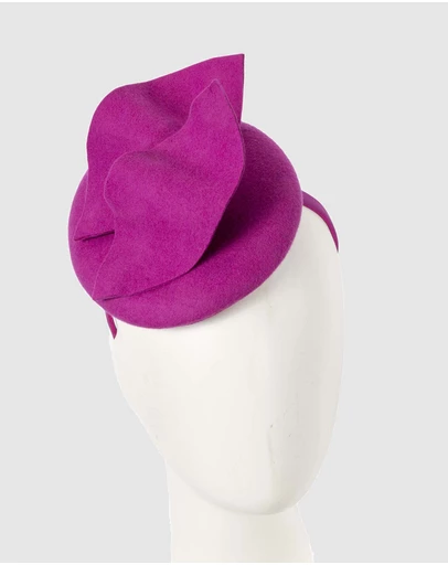 Max Alexander - Felt Winter Fuchsia Pillbox Fascinator