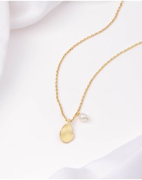 Wanderlust + Co - Pocketful Pearl Gold Necklace