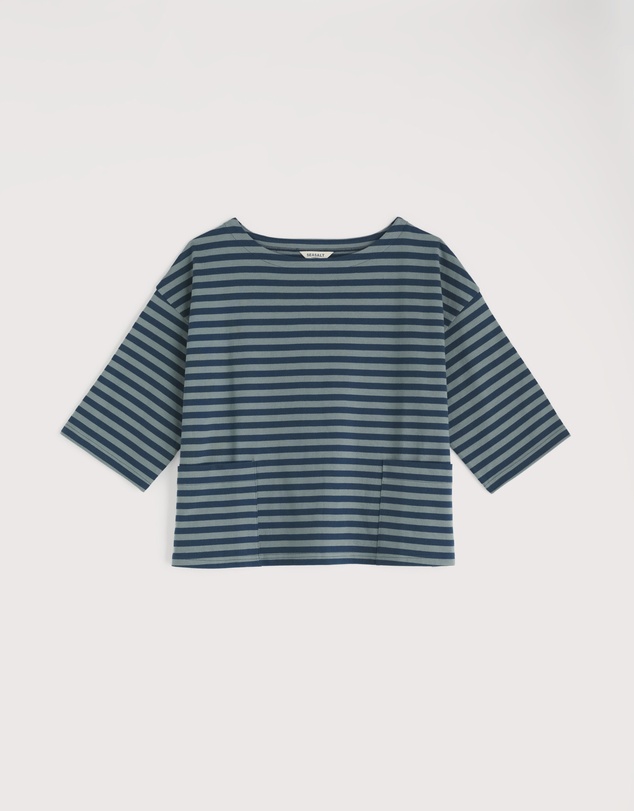 Seasalt - Seasalt Cornwall Navy Buryan Boat Neck Top