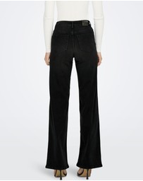 ONLY - Madison Blush High Waisted Stretch Wide Denim Jeans