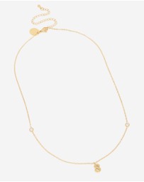 Lovisa - Waterproof Gold Plated Stainless Steel Letter S Dainty Pendant Necklace