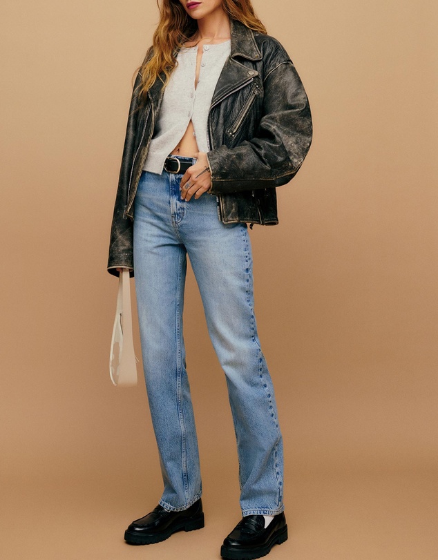 Reformation - Abby High Rise Straight Jeans