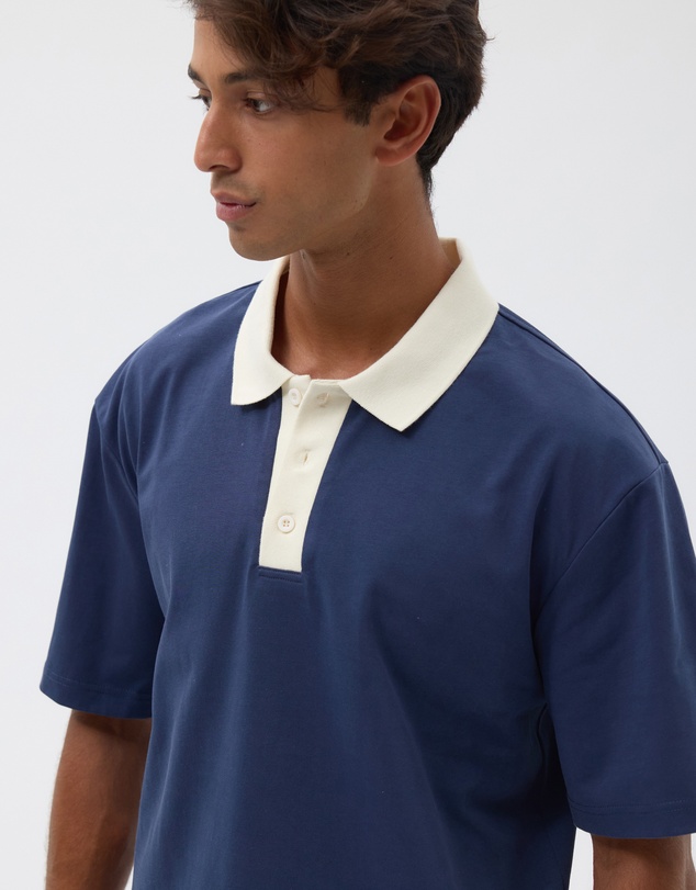 AERE - Organic Cotton SS Rugby Polo