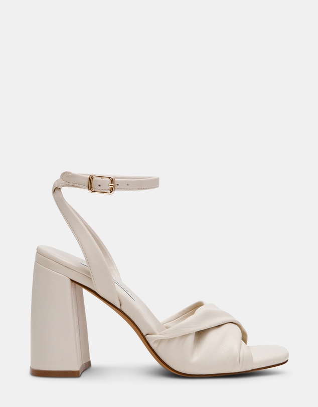 Steve Madden - Mandy White Leather Heels