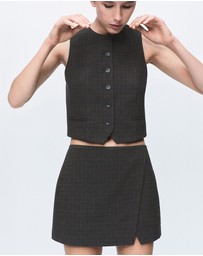 M.N.G - Check Wrap Skirt