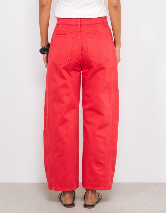 AERE - Mid Rise Barrel Leg Jeans