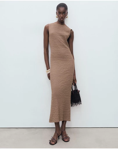M.N.G - Fitted Textured Dress