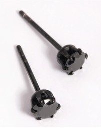 Lovisa - Matte Black Surgical Steel Stud Earrings