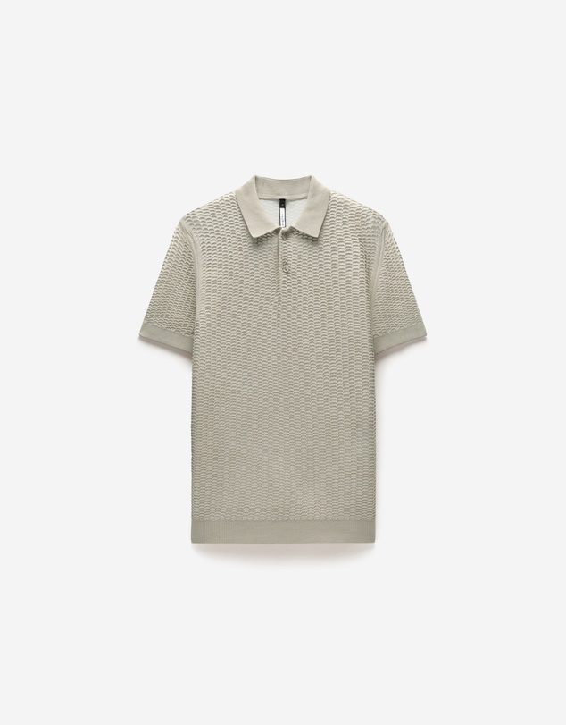 Calibre - Honeycomb Knit Polo Stone