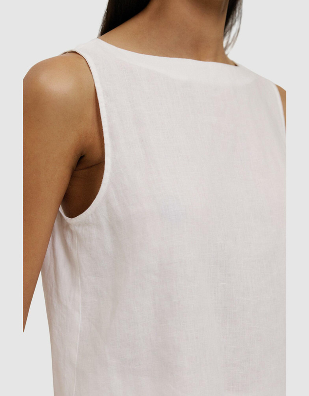 Trenery - Linen Boatneck Tank