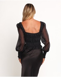 Petal & Pup - Vespera Smocked Top - Black