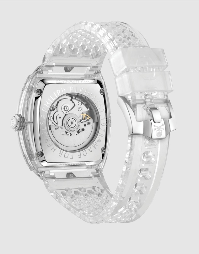 Philipp Plein - The $Keleton Crystal 44mm Transparent Dial and Clear Strap