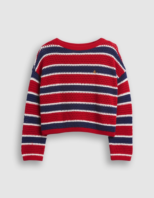 GAP - MB Stripe Crochet Sweater - Teens