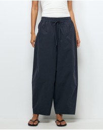 AERE - Cotton Barrel Leg Pants