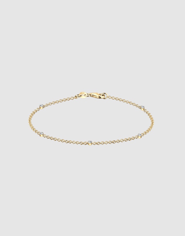 Elli Jewelry - Crystal Filigree Bracelet in Gold-Plated 925 Silver