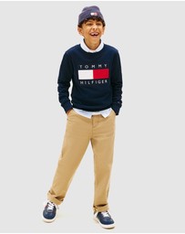 Tommy Hilfiger - Heritage Flag Applique Crew Neck Sweatshirt - Teens