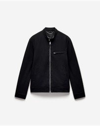 Calibre - Band Neck Zip Up Jacket Black