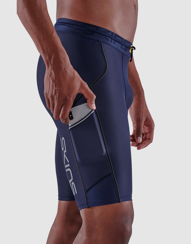 SKINS - SKINS Compression Men's Series-3 Running/Gym Half Tight Navy Blue