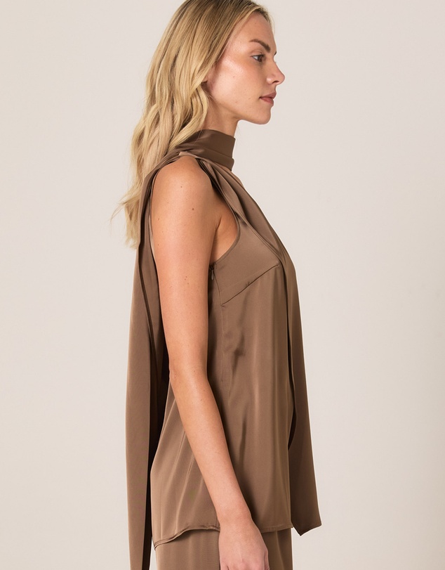 Fate + Becker - Dahlia Satin One Shoulder Top