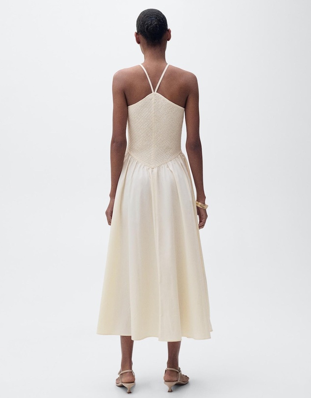 M.N.G - Fede Combined Halter-Neck Dress
