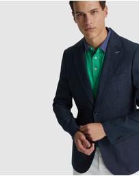 Oxford - Milton Linen Blazer With Peak Lapel