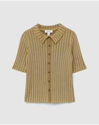 & Other Stories - Rib-Knit Lurex Top