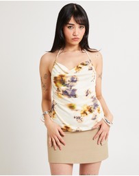 Alice In The Eve - Chloe Halter Cowl Neck Top