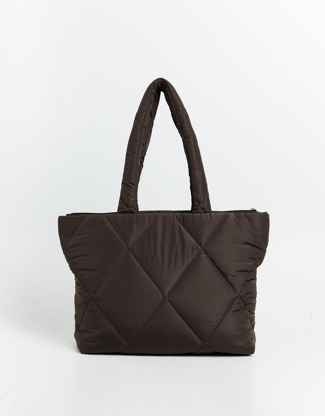 Subtitled - Nylon Quilted Puff Tote Bag