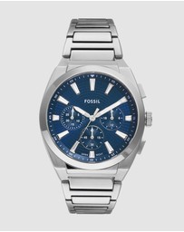 Fossil - Everett Silver Tone Chronograph Watch